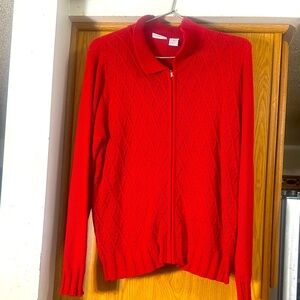 Chic Red Women's Cardigan Sweater